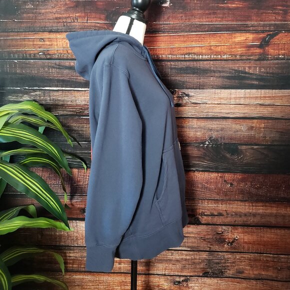 Ariat Large Rebar Aztec Flag Graphic Hoodie Hooded Sweatshirt Navy Blue 10041466 - Picture 6 of 11